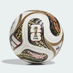 Soccer ball with FIFA logo and branding on a white background