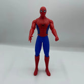 Spider-Man action figure in red and blue costume on a white background