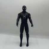 Black Spider-Man action figure on a white background