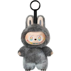 Plush keychain with Labubu character design on a white background