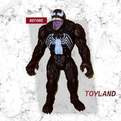 Toy figure with a visible brand name 'Toyland' on a textured white background