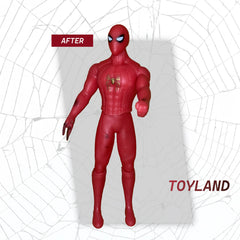Red superhero action figure on a white background with 'Toyland' branding.