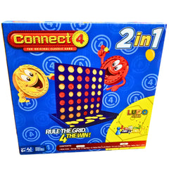 Connect 4 2-in-1 game box with colorful design on a white background
