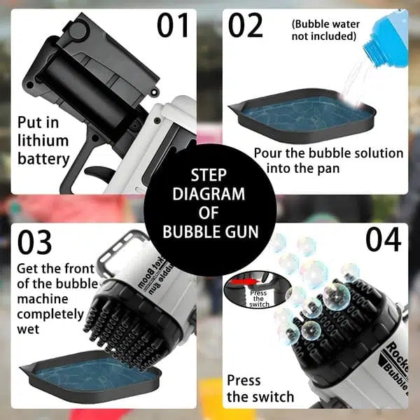 64-Hole Bazooka Bubble Gun