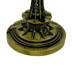 Bronze statue of Minar-e-Pakistan on a white background