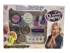 Toy makeup set packaging with 'Pretty Princess' branding on a white background