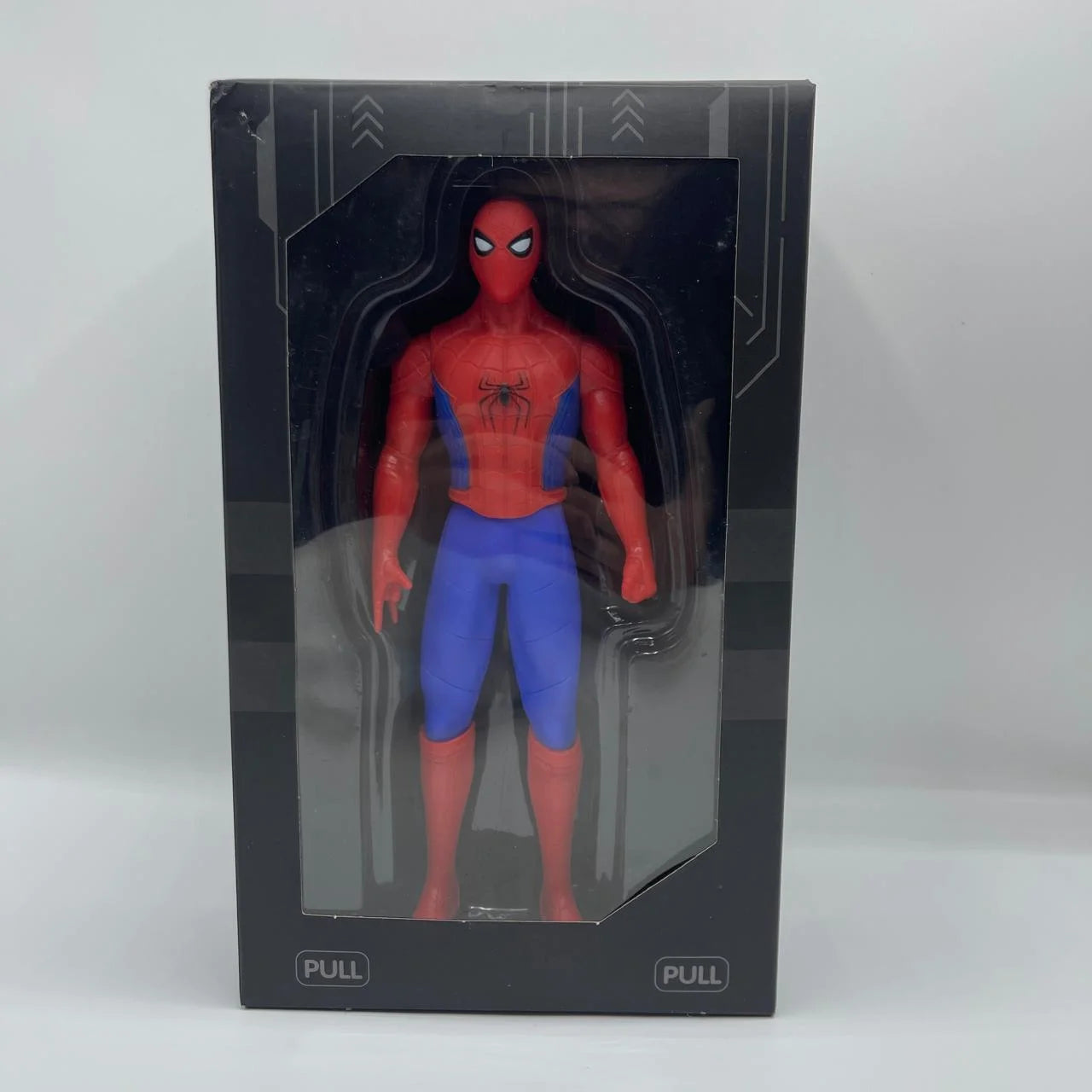 Spider-Man action figure in packaging on a white background